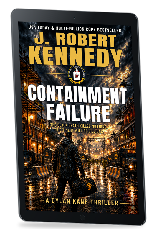 CONTAINMENT FAILURE (DYLAN KANE #2) by J. Robert Kennedy — ebook tablet mockup